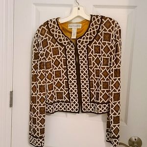 Interline Della Roufogali Silk  Beaded Jacket